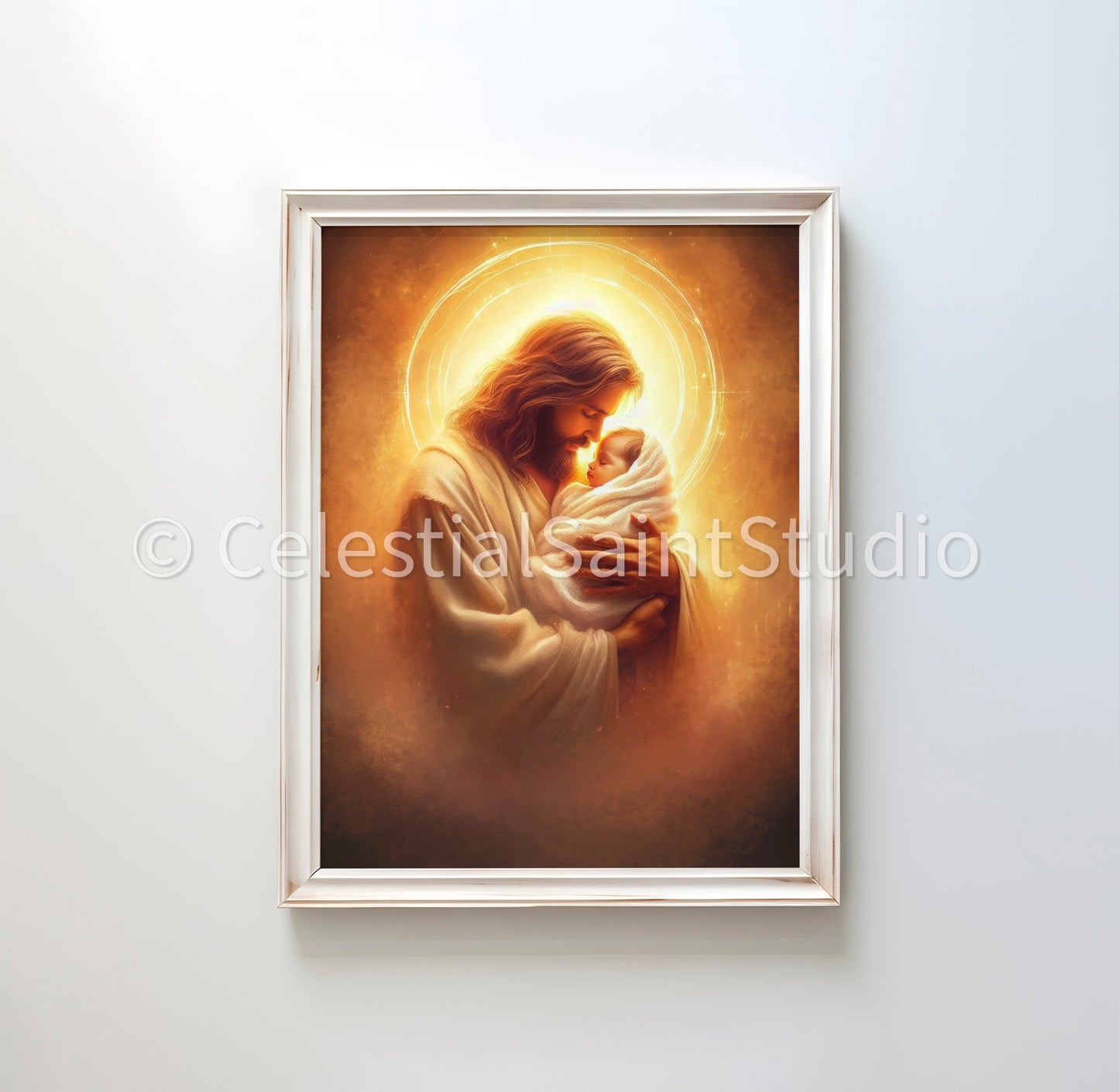 Christ holding baby | Christian Art | After miscarriage gift | Pics of Jesus | Digital Download