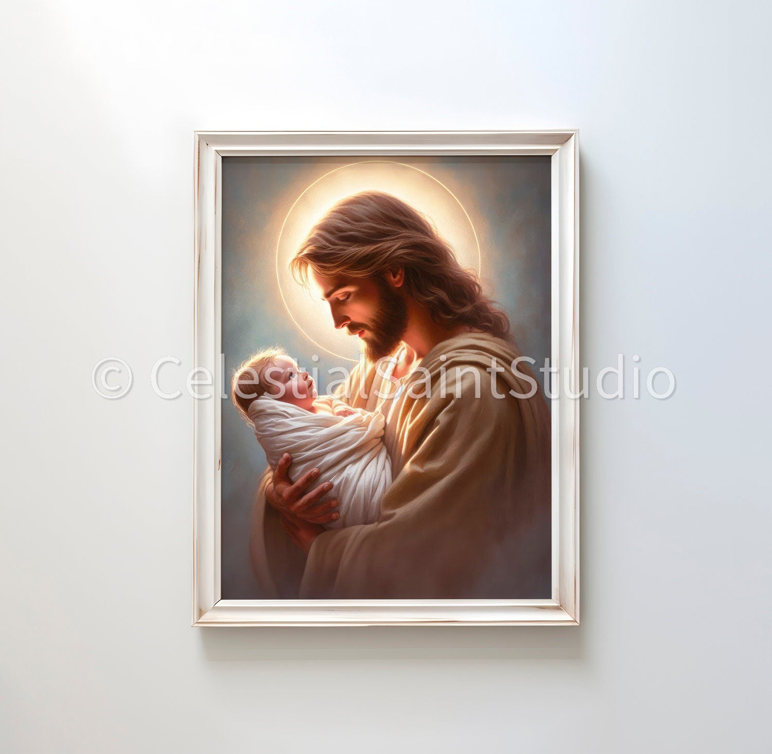 Christ holding baby | Christian Art | Pics of Jesus | After miscarriage gift | Commemorate Miscarriage | Digital Download