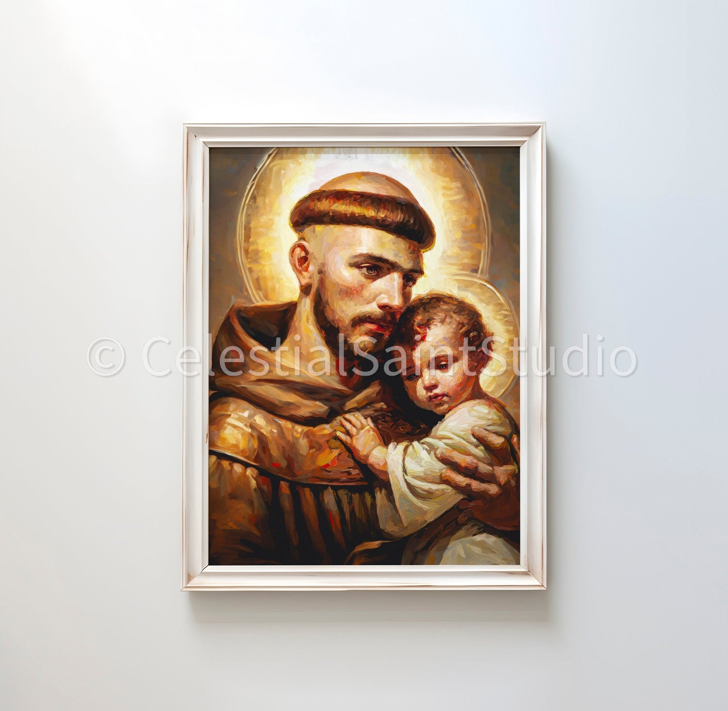 St. Anthony of Padua | DIGITAL OIL PAINT | Catholic Printable | Catholic Art | Patron Saint | Digital Download