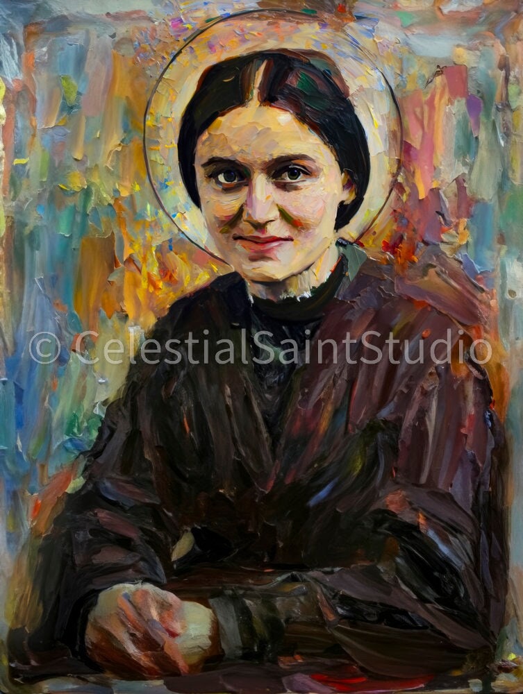 St. Edith Stein | DIGITAL OIL PAINT | Catholic Printable | Digital Download | Patron Saint | Catholic Art