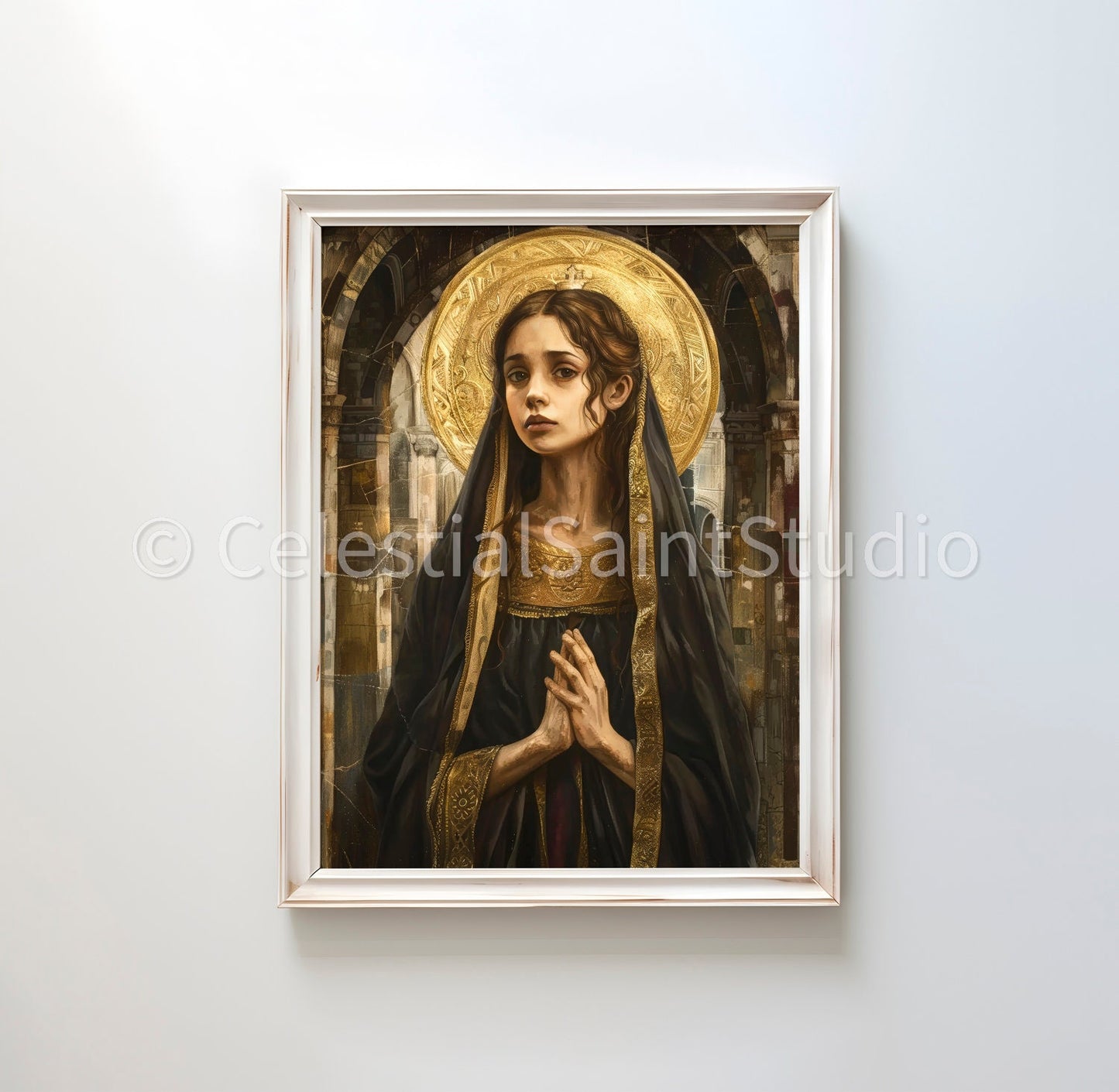 St. Eulalia | DIGITAL OIL PAINT | Catholic Printable | Digital Download | Patron Saint | Catholic Art