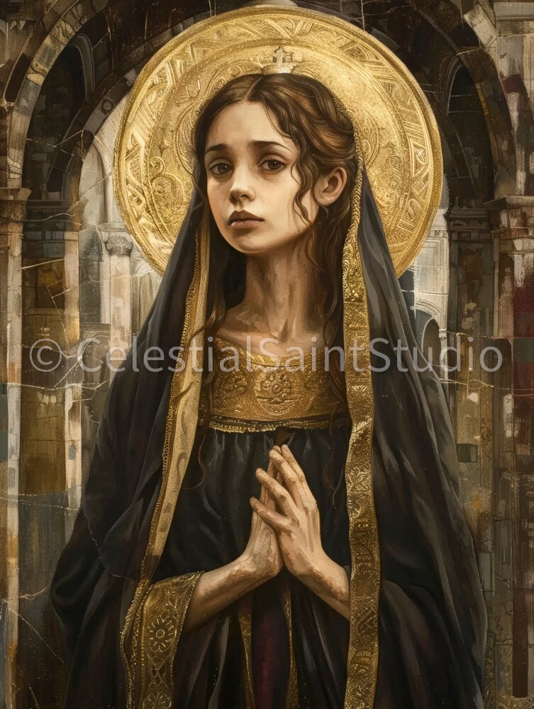 St. Eulalia | DIGITAL OIL PAINT | Catholic Printable | Digital Download | Patron Saint | Catholic Art