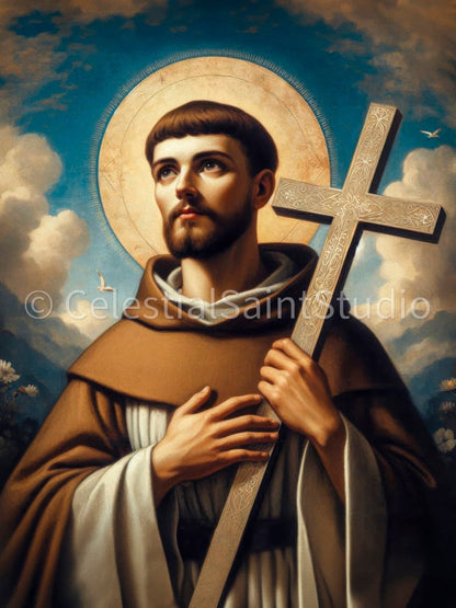 St. Francis of Assisi | DIGITAL OIL PAINT | Catholic Printable | Catholic Art | Patron Saint | Digital Download