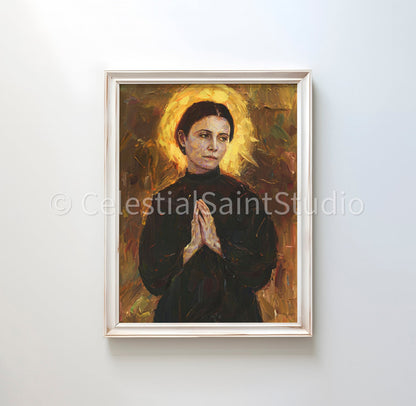 St. Gemma Galgani | DIGITAL OIL PAINT | Catholic Printable | Digital Download | Patron Saint | Catholic Art