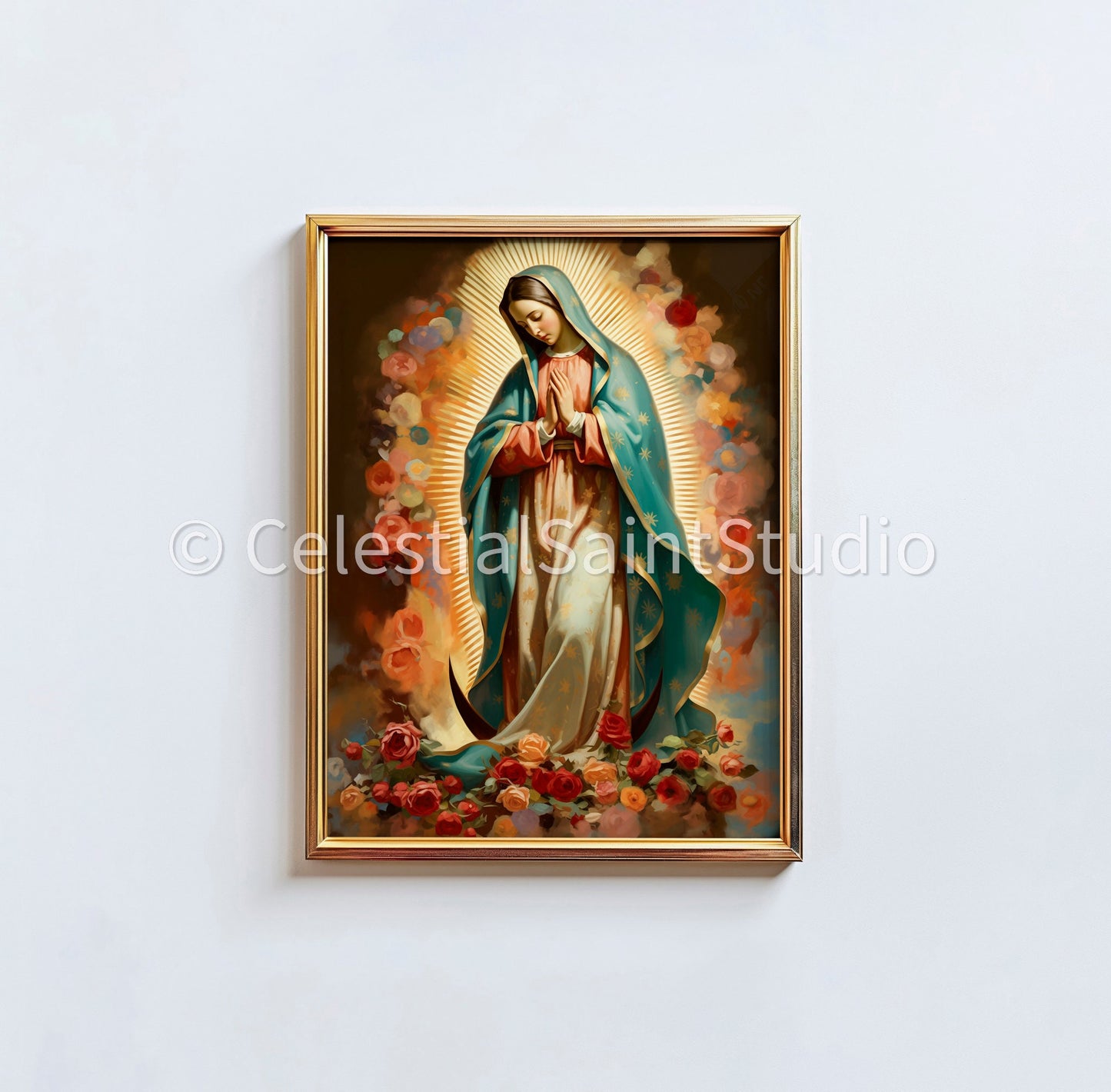 Our Lady of Guadalupe | DIGITAL OIL PAINT | Catholic Printable | Catholic Art | Digital Download