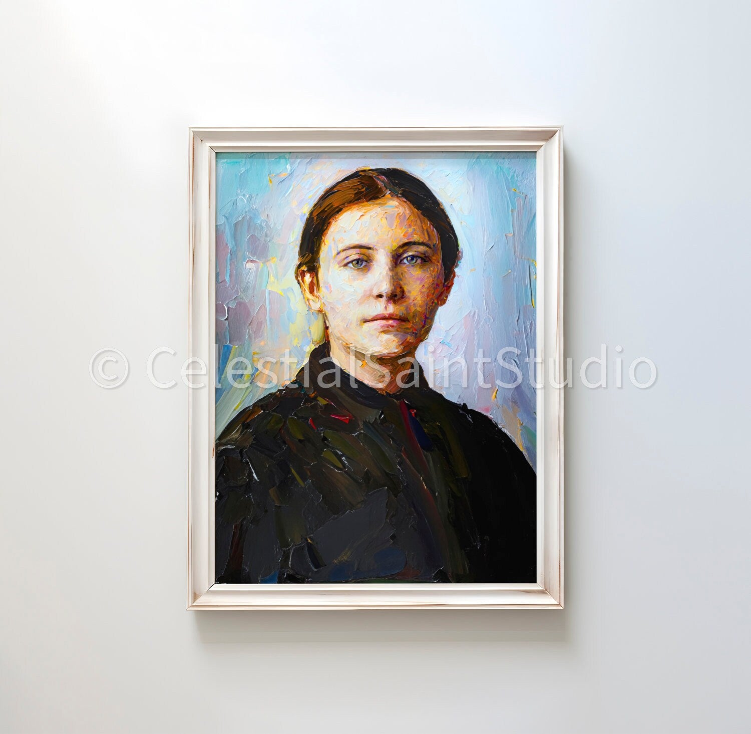 St. Gemma Galgani | DIGITAL OIL PAINT | Catholic Printable | Digital Download | Patron Saint | Catholic Art