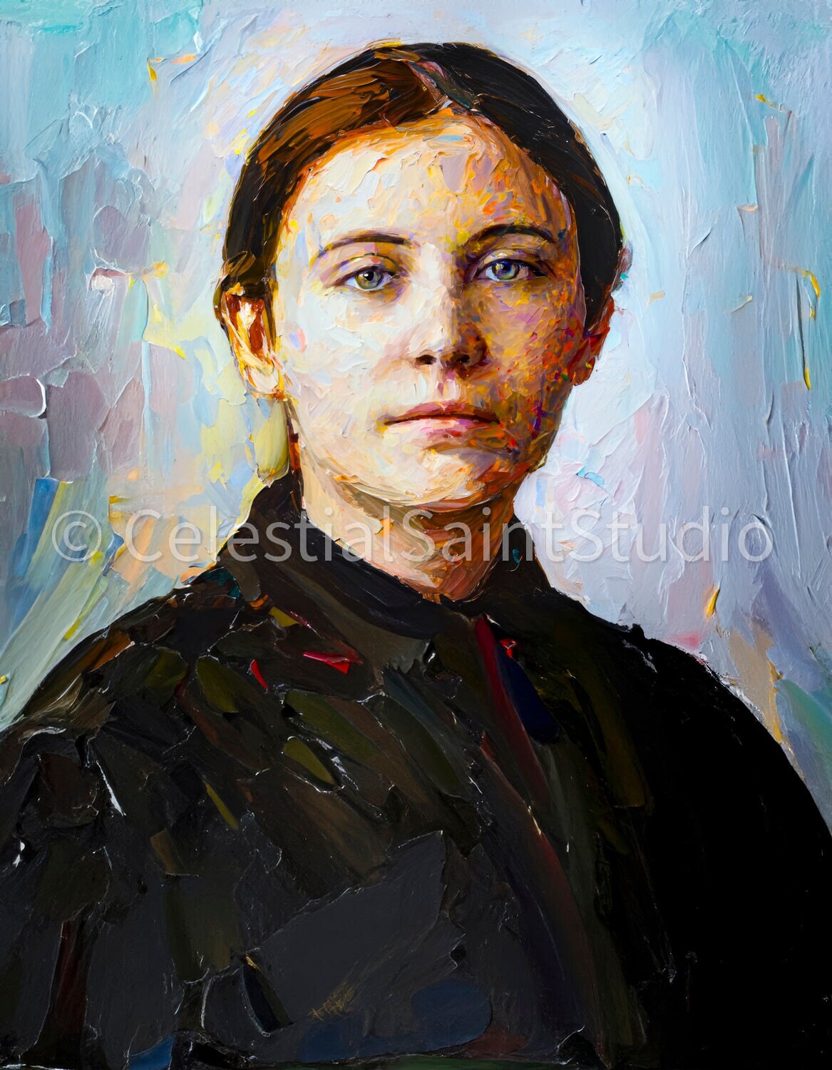 St. Gemma Galgani | DIGITAL OIL PAINT | Catholic Printable | Digital Download | Patron Saint | Catholic Art