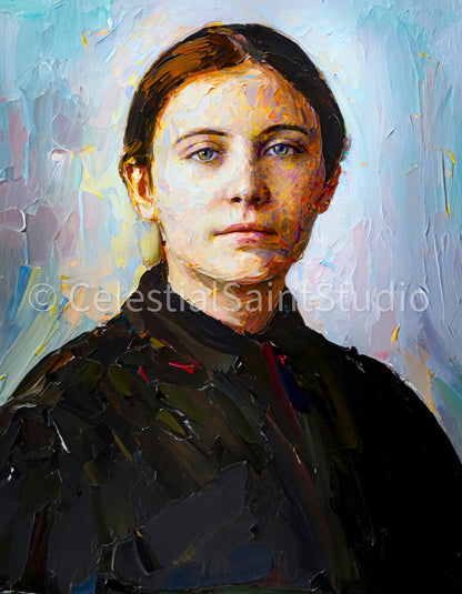 St. Gemma Galgani | DIGITAL OIL PAINT | Catholic Printable | Digital Download | Patron Saint | Catholic Art