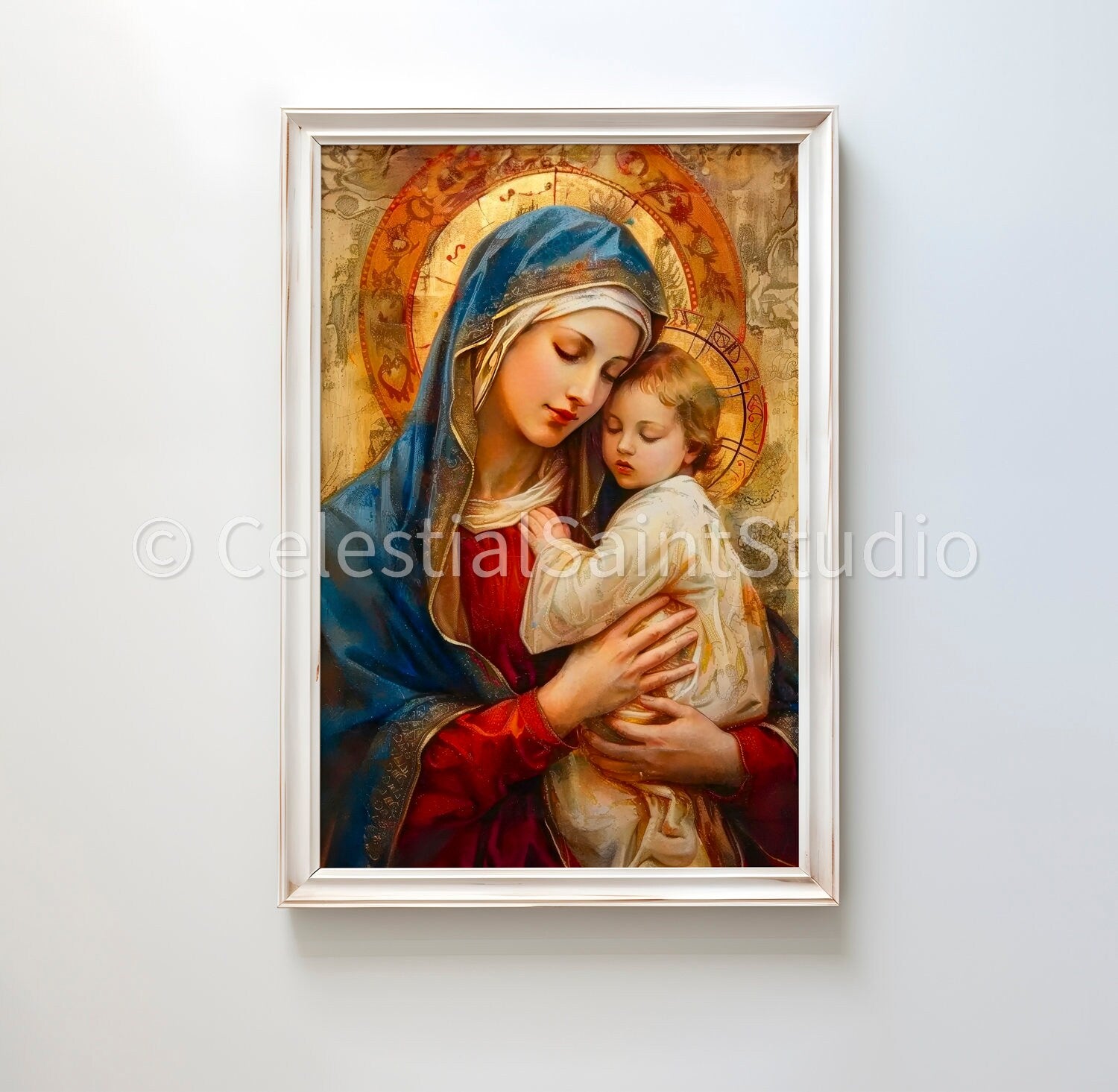 Mary holding Jesus | Our Lady | Catholic Printable | Digital Download | Catholic Art