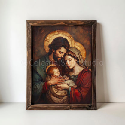 Holy Family | Image of The Holy Family | Catholic Printable | Catholic Art | Digital Download