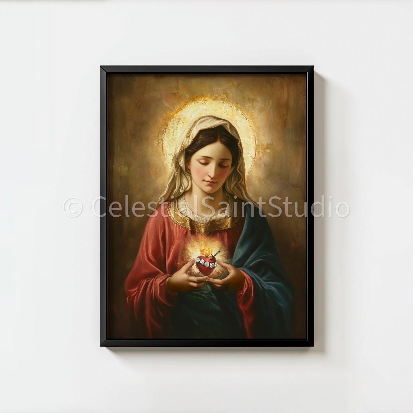 Immaculate Heart of Mary | Inmaculado Corazon De María | Mother of God | Our Lady | Catholic Printable | Digital Download | Catholic Art