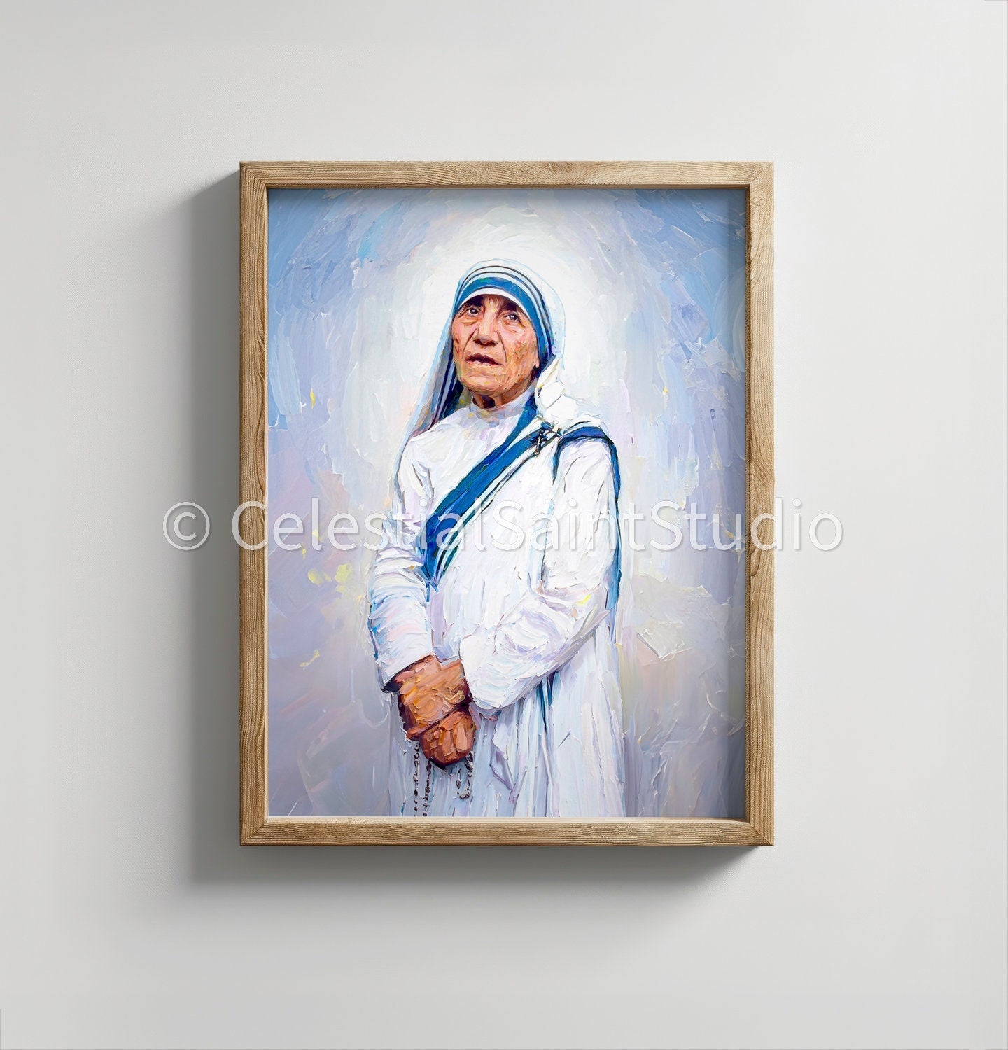 St. Mother Teresa of Calcutta | DIGITAL OIL PAINT | Catholic Printable | Digital Download | Patron Saint | Catholic Art