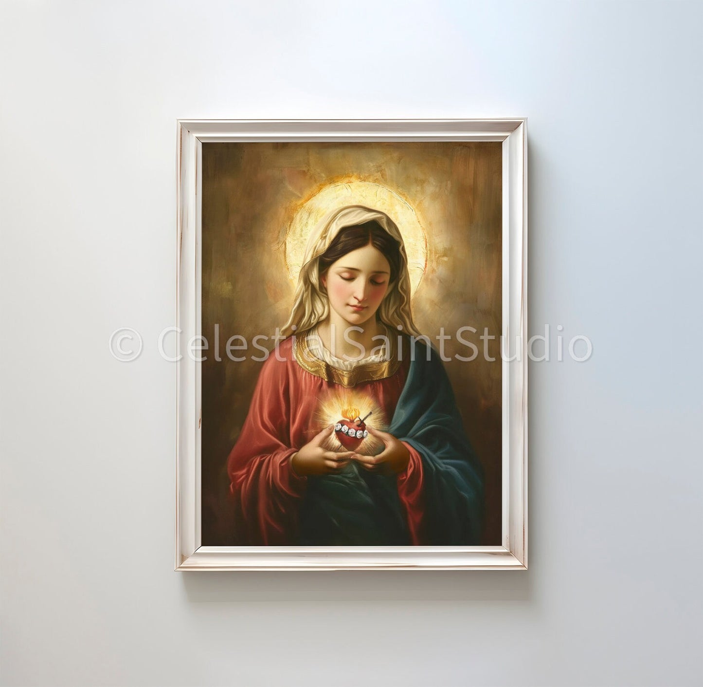 Immaculate Heart of Mary | Inmaculado Corazon De María | Mother of God | Our Lady | Catholic Printable | Digital Download | Catholic Art