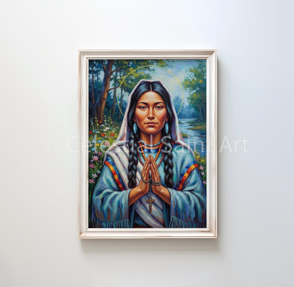 St. Kateri Tekakwitha - Digital Print