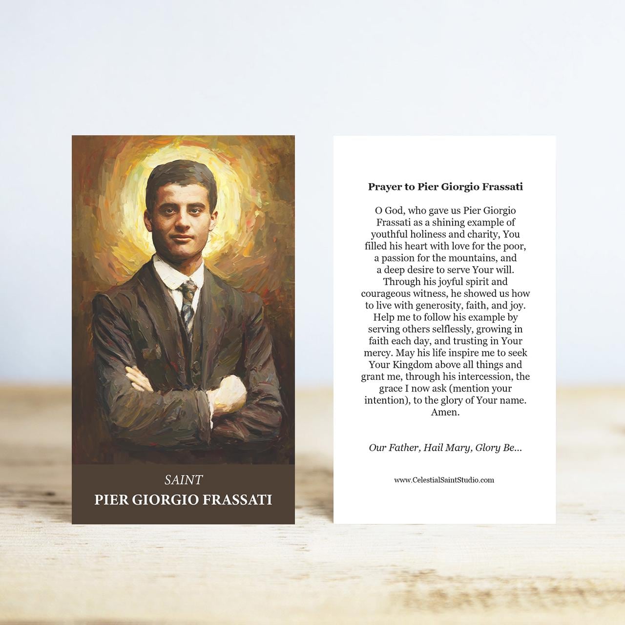 St. Pier Giorgio Frassati Prayer Cards | Wallet Size | 100, 200, 500