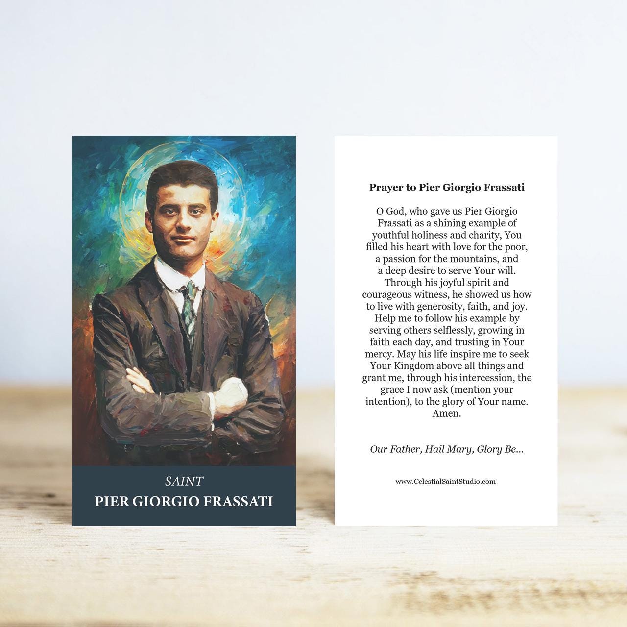 St. Pier Giorgio Frassati Prayer Cards | Wallet Size | 100, 200, 500