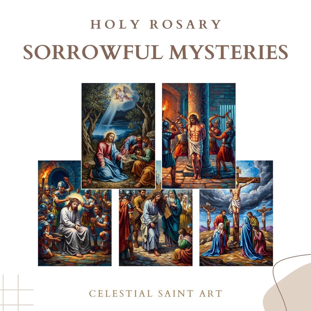 Sorrowful Mysteries of the Rosary - Digital Print Set