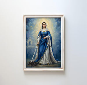 St. Dymphna - Digital Print | High Resolution | Instant Access | Easy Download