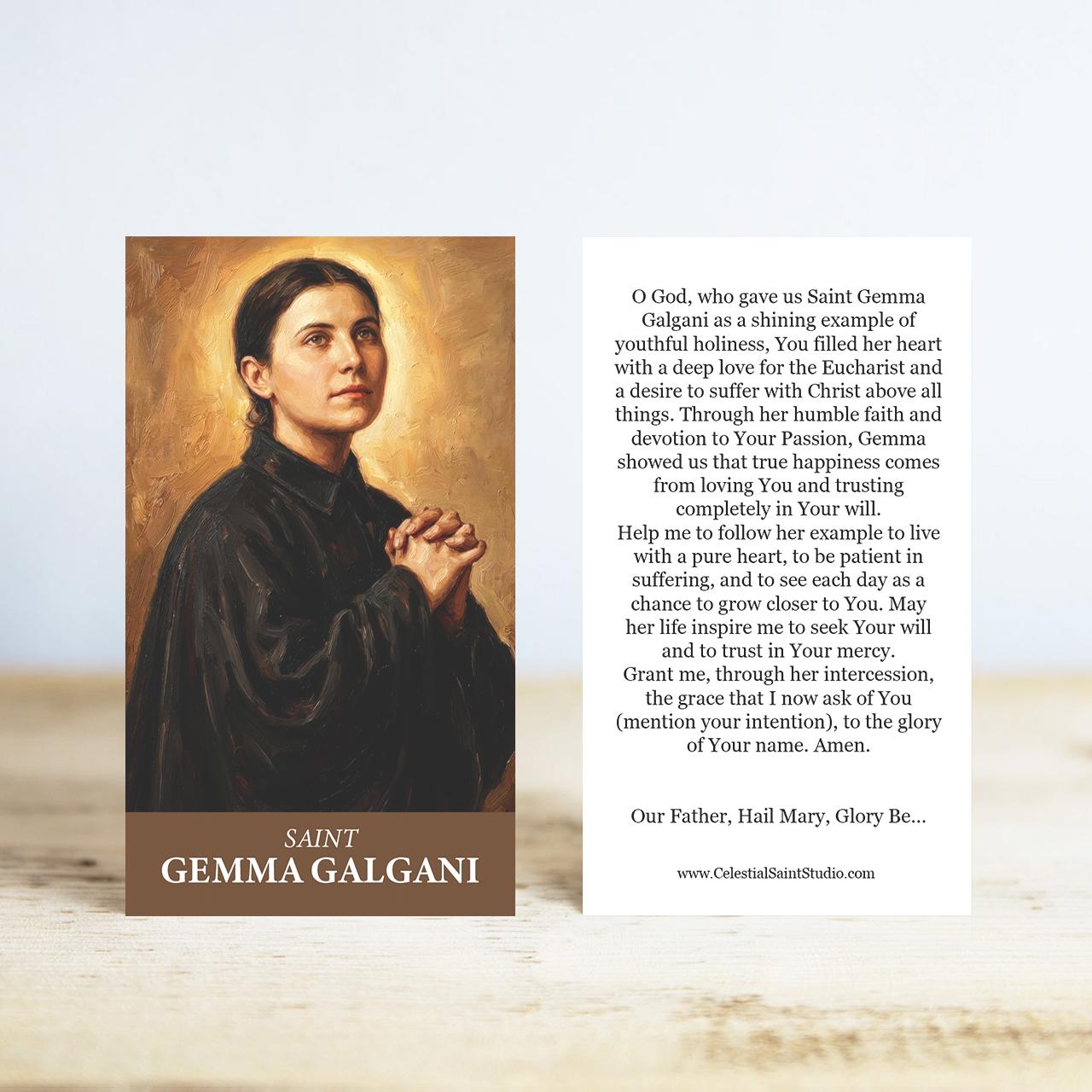 St. Gemma Prayer Cards | Wallet Size | 100, 200, 500