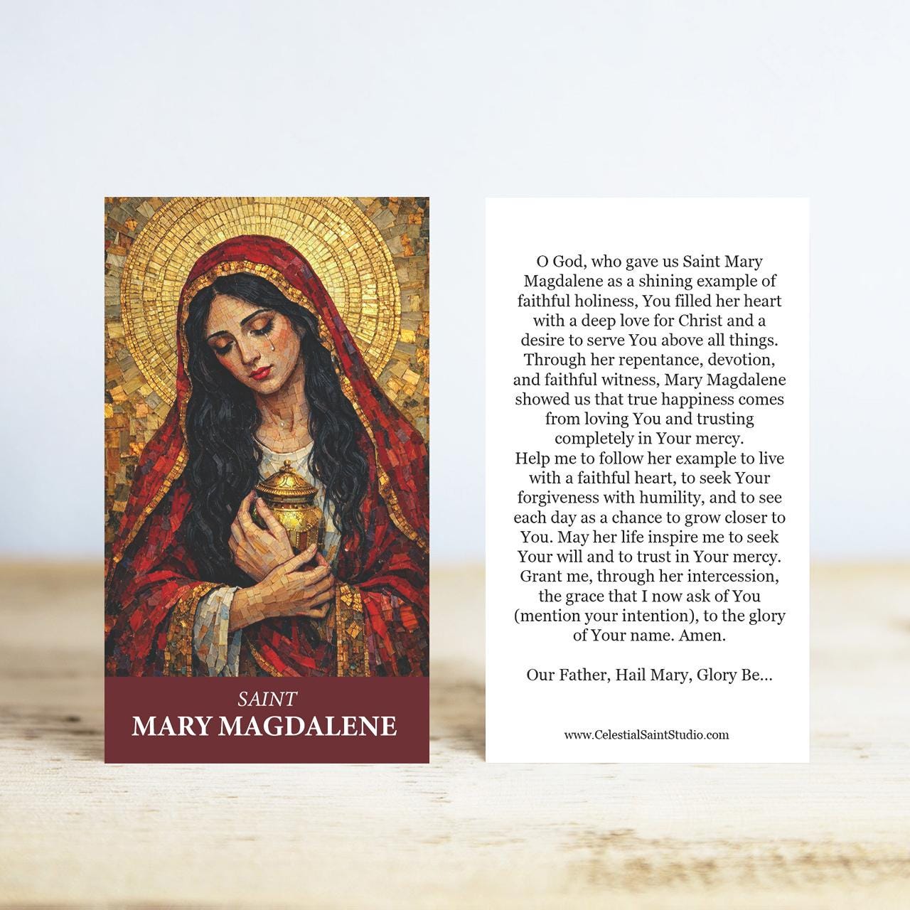 St. Mary Magdalene Prayer Cards | Wallet Size | 100, 200, 500