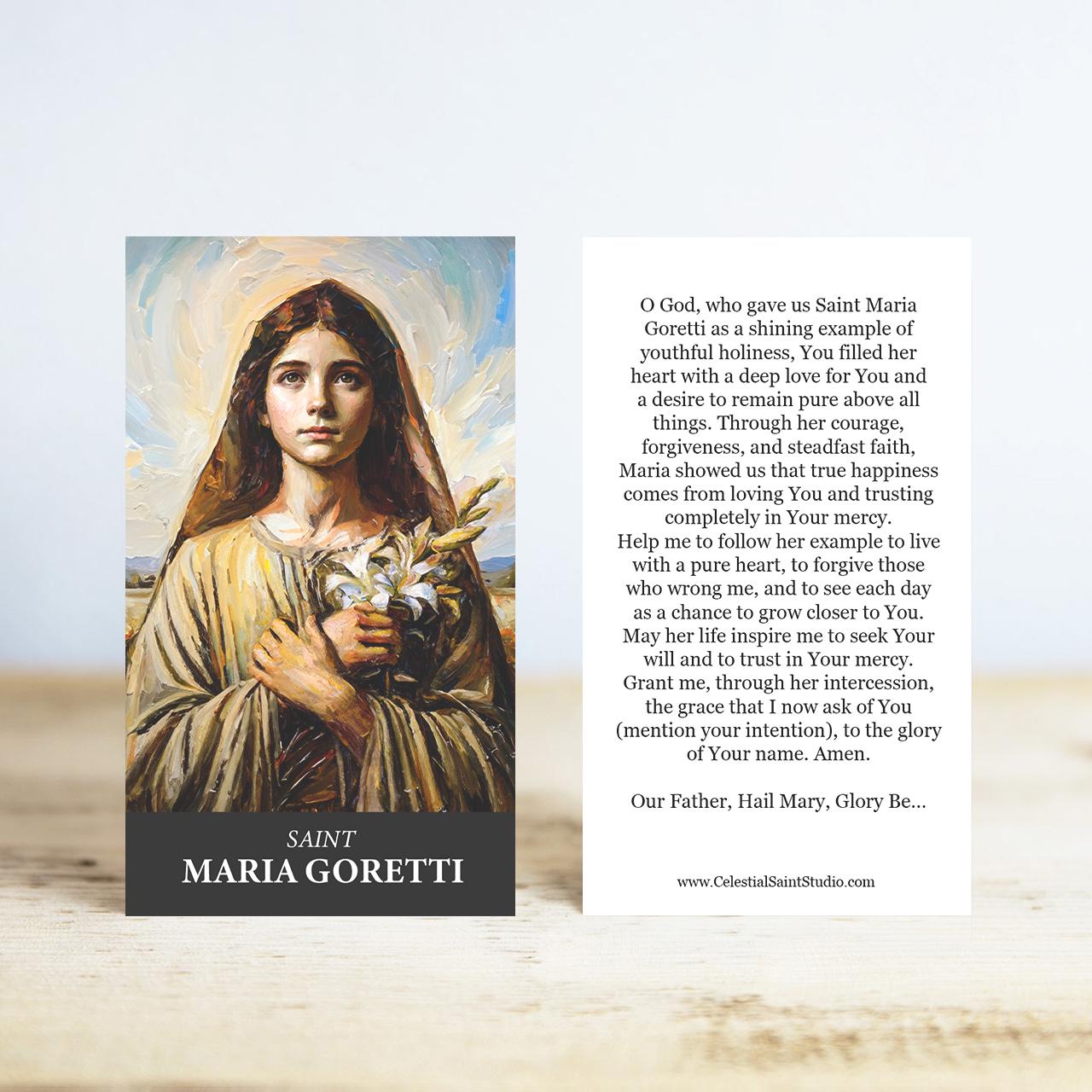 St. Maria Goretti Prayer Cards | Wallet Size | 100, 200, 500