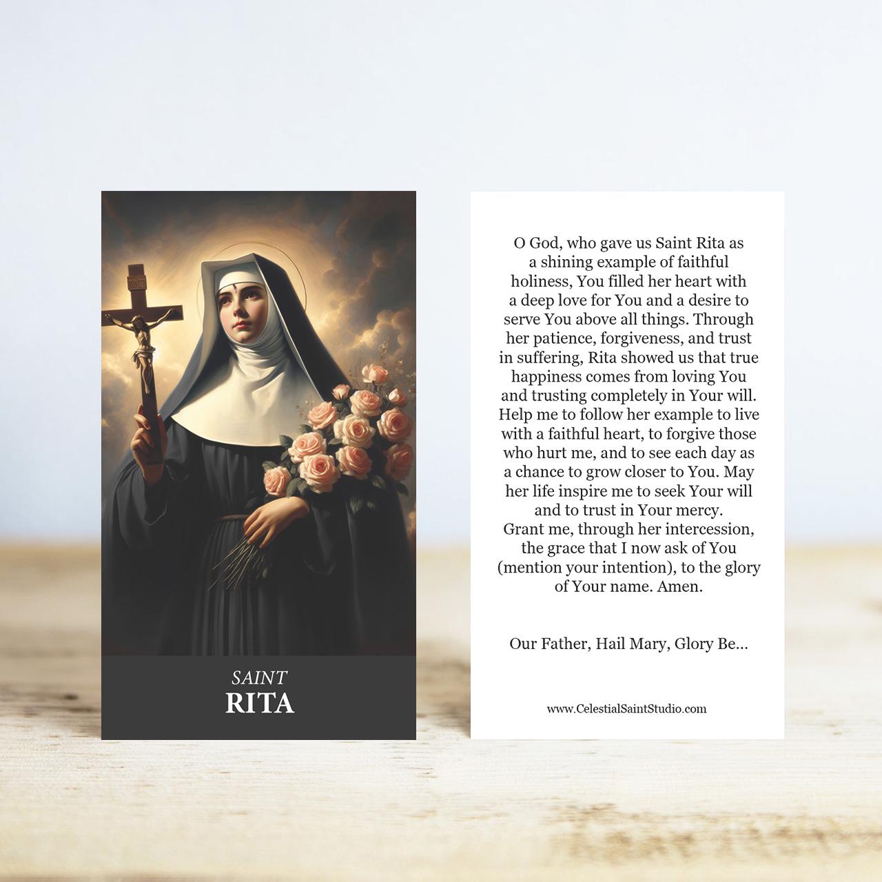 St. Rita Prayer Cards | Wallet Size | 100, 200, 500