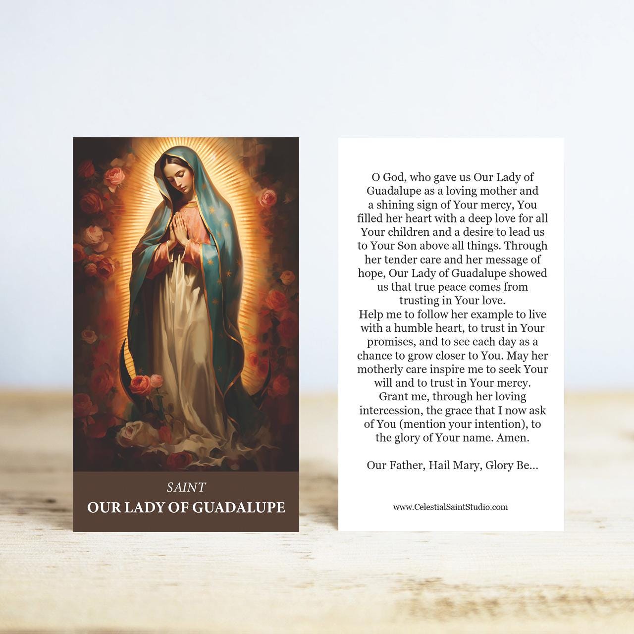 Our Lady of Guadalupe Prayer Cards | Wallet Size | 100, 200, 500