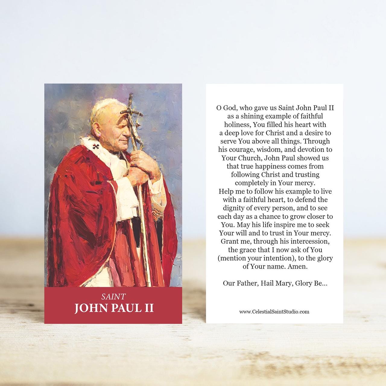 St. John Paul II Prayer Cards | Wallet Size | 100, 200, 500