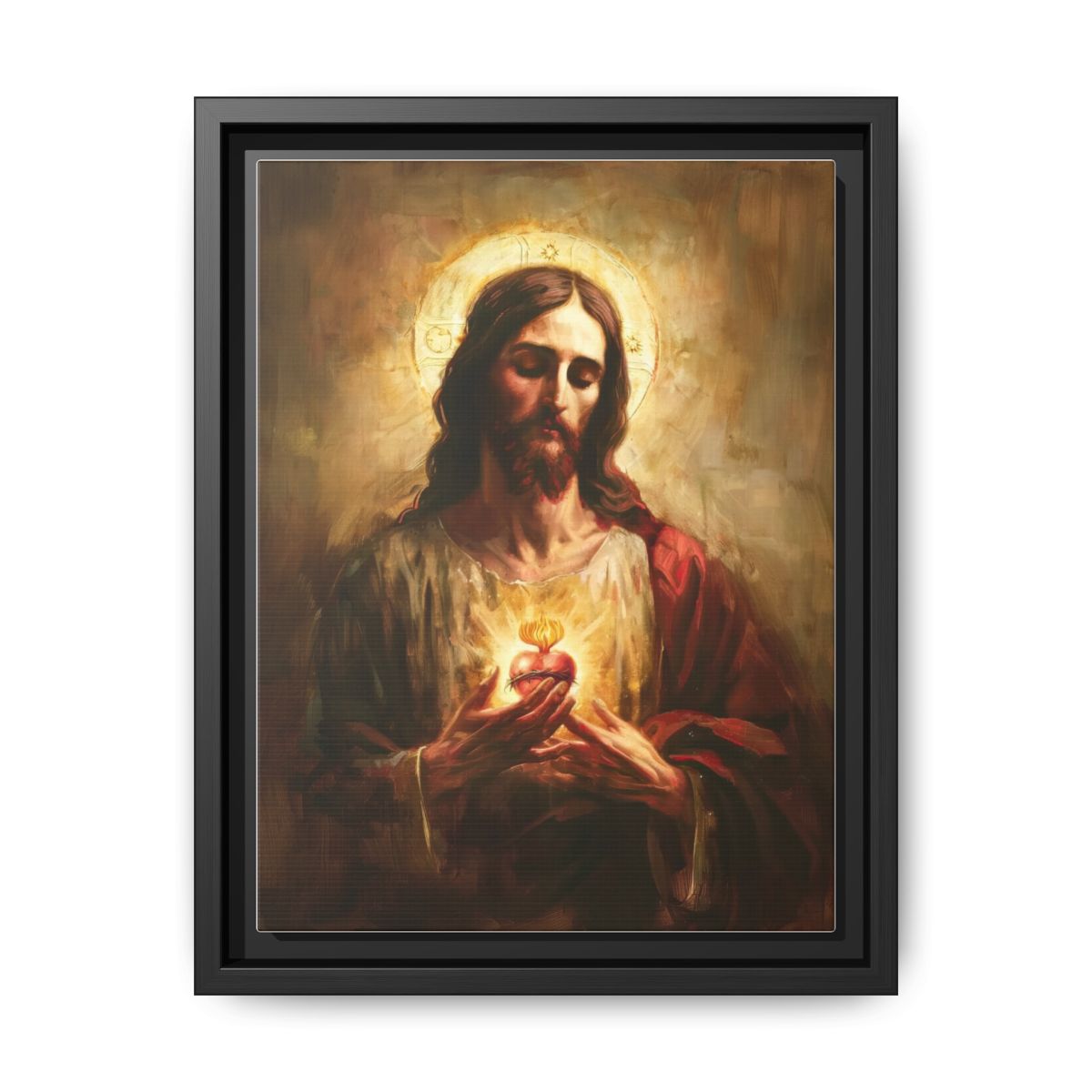 Sacred Heart of Jesus Matte Canvas, Framed (Multi-color)