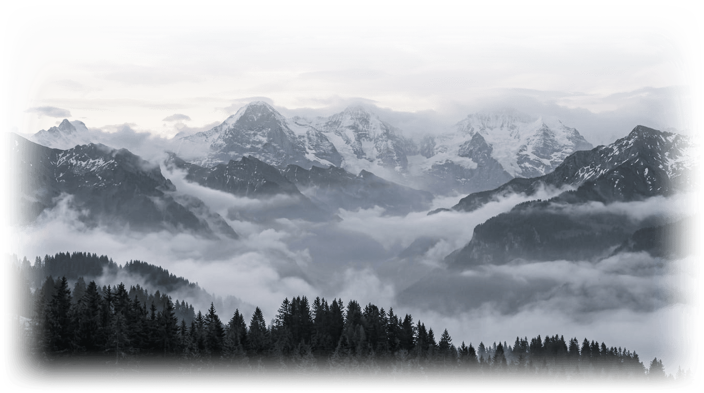 Alpine Misty Mountain Landscape