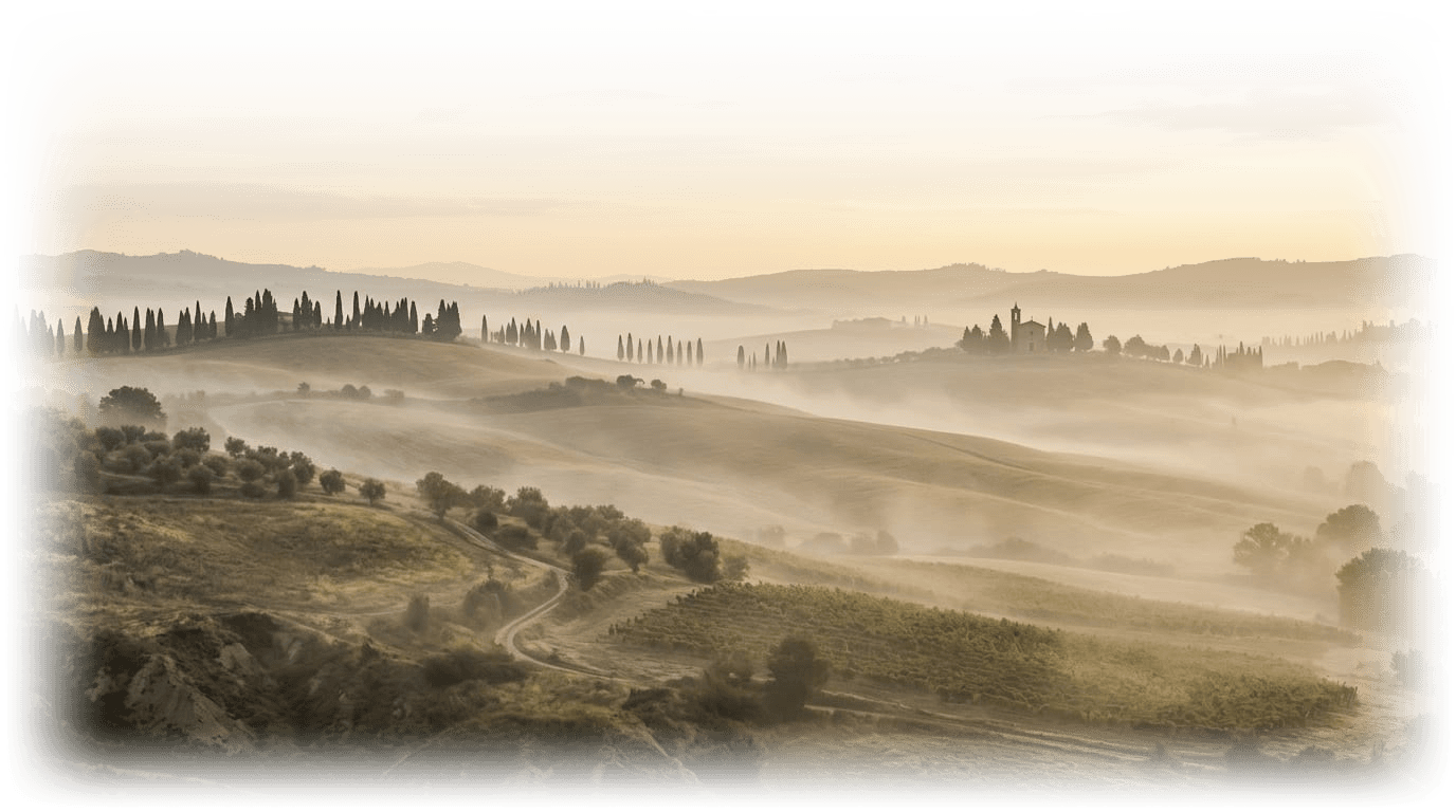 Tuscan Dawn Valley Landscape